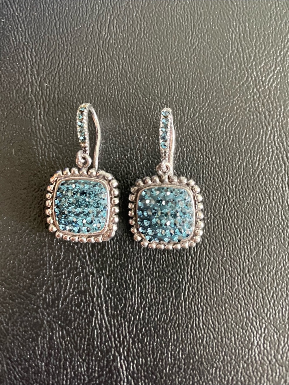 “Crystal & Silver” Pierced Earrings